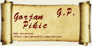 Gorjan Pikić vizit kartica